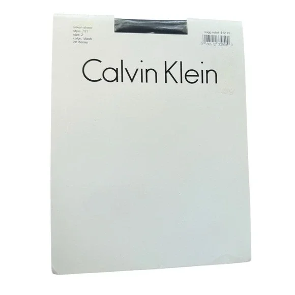 Calvin Klein Silken Sheer Pantyhose Womens One Size Black 20 Denier 1 Pair black