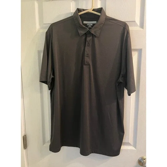 Greg Norman Performance Polo Play Dry Men's Gray Golf Polo Shirt Size LG