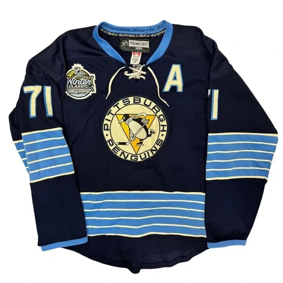Reebok Pittsburgh Penguins Evgeni Malkin #71 Winter Classic 2011 Jersey Mens 56