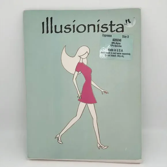 New in Package Illusionista Brown Expresso Tights Size D