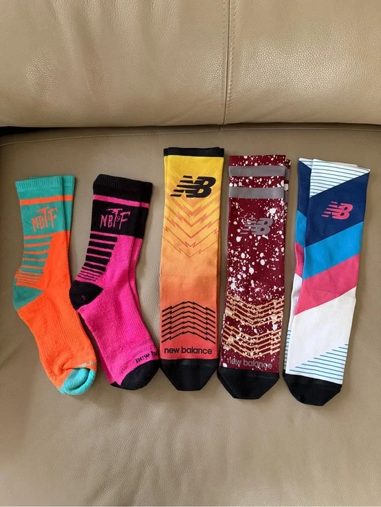 6prs NEW BALANCE/NB Track & Field Meet Crew Socks Limited Edition Women One Size