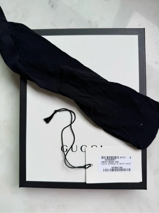 Gucci Black Logo Tights