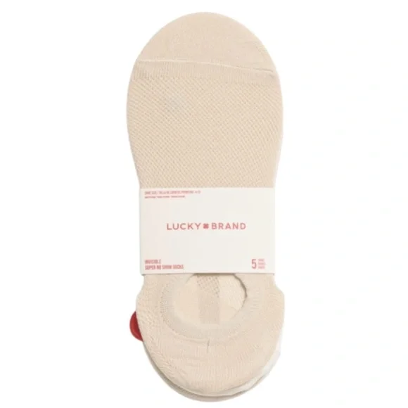 Lucky Brand 5pk Mesh Microfiber Super No Show Socks (NWT) (Shoe Size: 4-10)