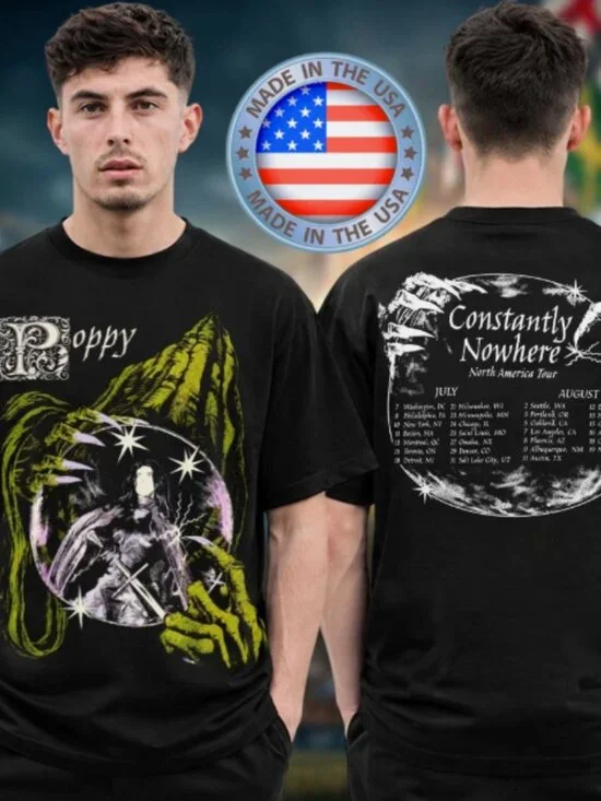 Poppy Constantly Nowhere North America Tour Graphic Black T-Shirt