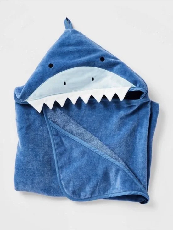 Pillowfort Baby Shark  Kids Hooded Towel 25