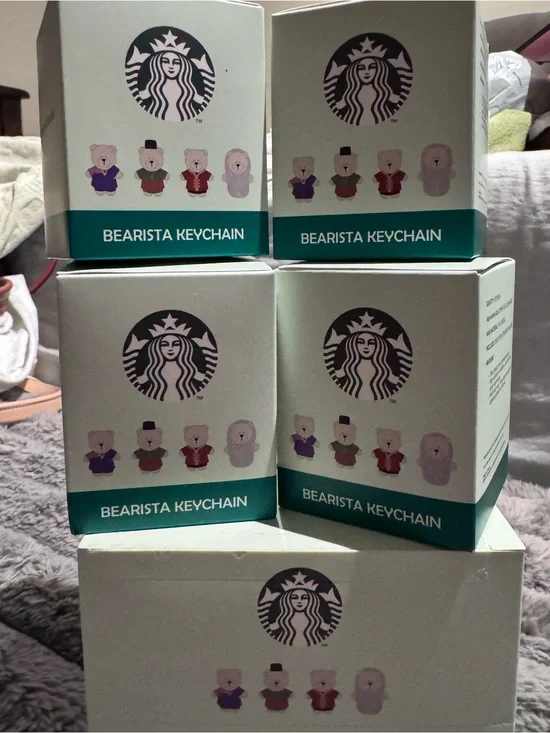 Starbucks Bearista Keychain Box Set of 4 - Singapore Exclusive (Sealed)