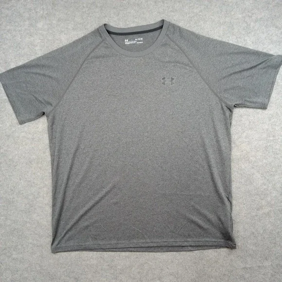 Under Armour Shirt Mens XL Gray HeatGear Raglan Short Sleeve Athletic Top Gym‎