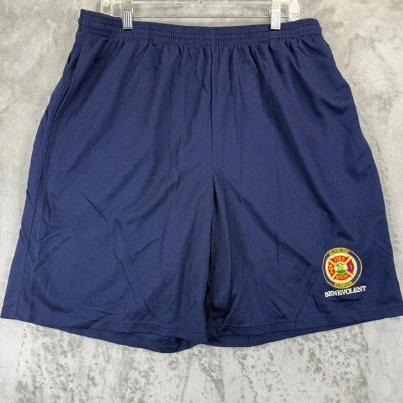 Sport-Tek Mens XL Navy Mesh Shorts Sunrise Fire Rescue Florida‎ Benevolent EMS