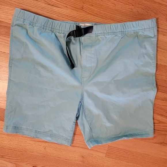 Goodthreads Men's Teal Belted Elatic Waist‎ Shorts XXL