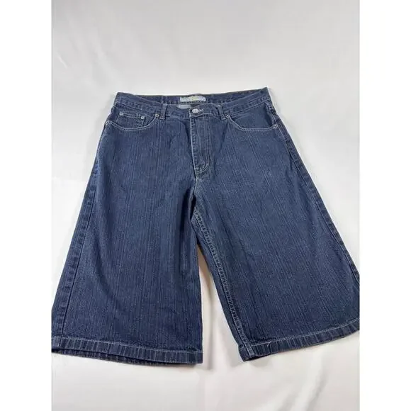 Y2K Brooklyn Xpress Baggy Jean Shorts Streetwear Skater Hip Hop 2000s‎ SZ 38