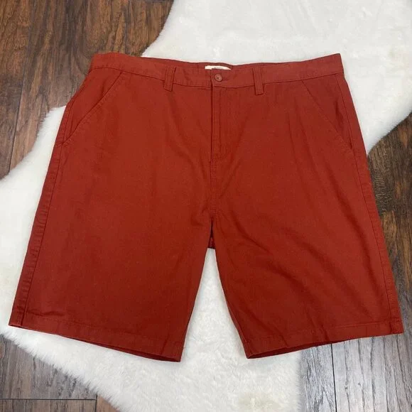 Mountain Warehouse Shorts 38 Take a Break Chino Burnt Orange Cotton Men's‎ NWT