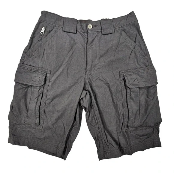 Duluth Trading Co Dry on the Fly Cargo Shorts Men's Medium Black 10