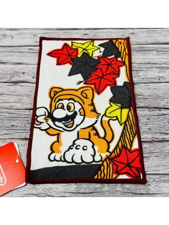 Nintendo Museum Cat Mario Hanafuda Floral Playing Card Small Towel Japan Import