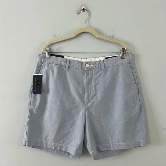 NWT Polo Ralph Lauren Classic‎ Fit 6” Blue Cotton Chino Shorts