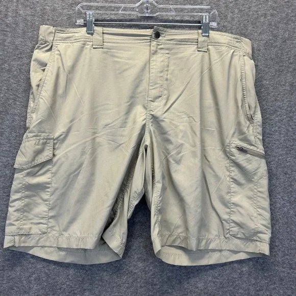 Columbia Silver Ridge Cargo Shorts Mens 42 Tan Khaki Hiking Fishing AM4084