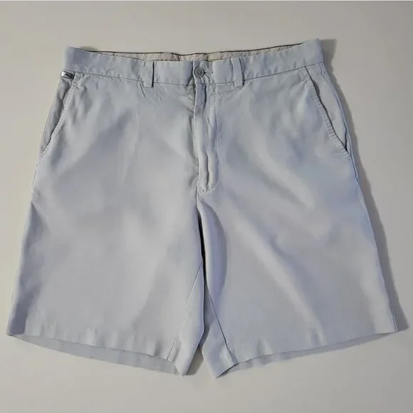 Tommy Bahama Men's Silk Cotton Light Tan Dress Shorts