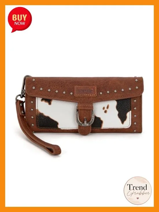 Montana West Wrangler Western Wristlet RFID Wallet with Detachable Card Holder