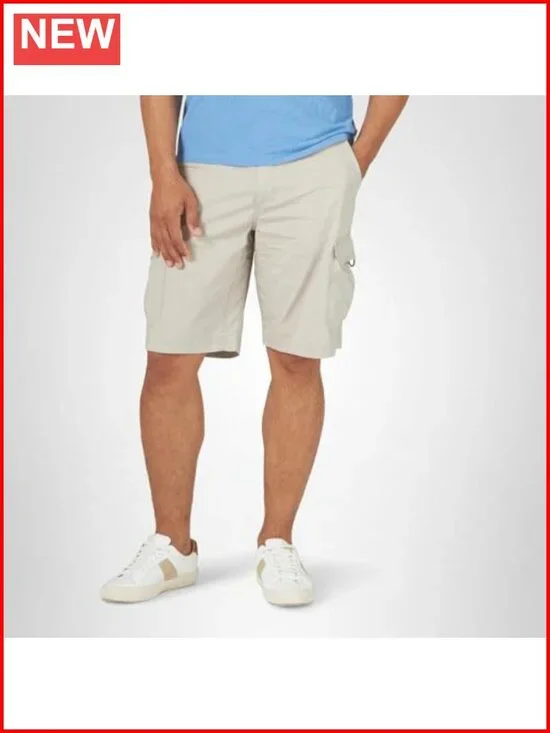 Relaxed Fit Cargo Shorts with 7 Pockets, Comfort Stretch Waistband, 10.5 Inseam