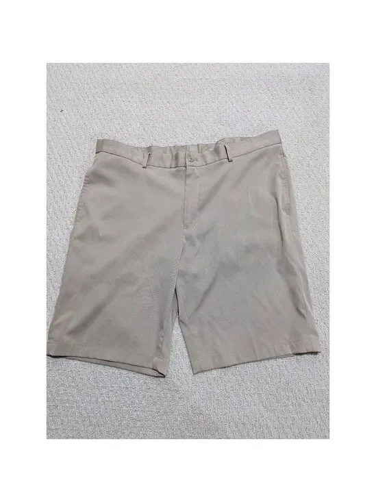 Slazenger Men's Tan Mid-Rise Bermuda Shorts Size 38