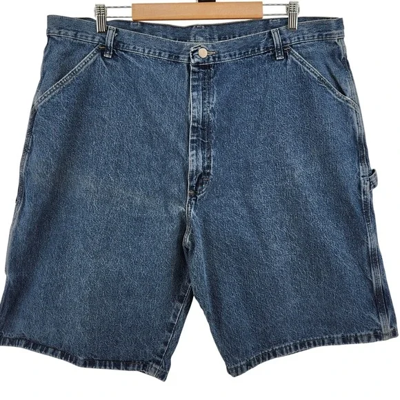 Wrangler Originals Carpenter‎ Jean Shorts Men's Size 42 Blue Denim Workwear USA