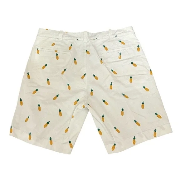 J. Crew White Pineapple Pattern‎ Men's Shorts size 34