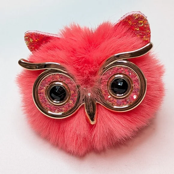 NWOT Owl Fuzzy Keychain=