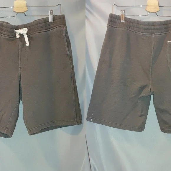 Abbott Main Cotton Blend Pull On Shorts Drawstring Casual Large Brown Loungewear