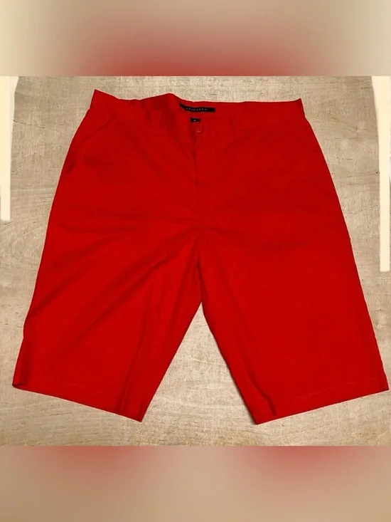 Sean John 100% Cotton Red Casual Twill Shorts Size 40