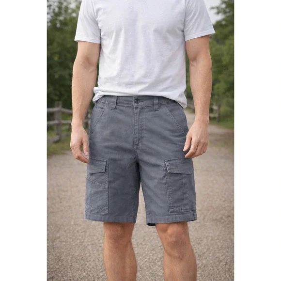 Carhartt Relaxed Fit Rugged Flex Canvas Cargo Work Shorts Men's Size 30 Gray NWT