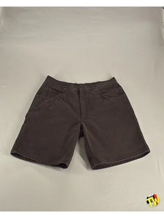 Y2K Big Smith Carpenter Shorts Faded Brown Canvas Workwear
