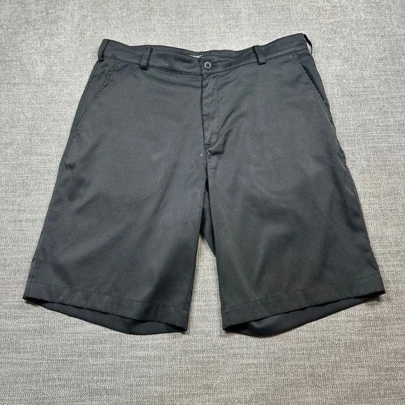 Nike Golf Shorts Mens 34 Black   Dri-FIT Tour Performance Flat Front Sporty