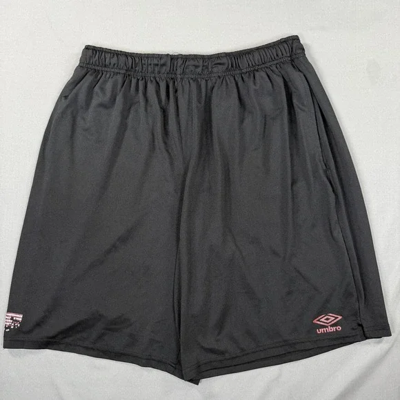 Umbro Men's XL Black Athletic Shorts Drawstring Pockets Stretch Training Gym USA