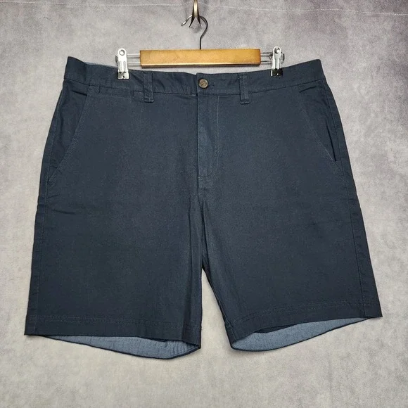 Flag & Anthem Mens Navy Blue Chino Shorts Size 34 CORESH409 Stretch‎ Flat Front