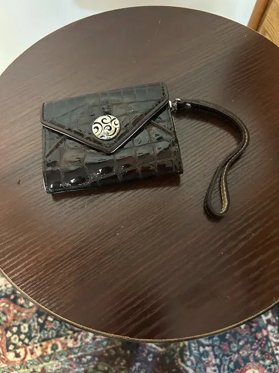 Brighton Embossed Leather Wristlet