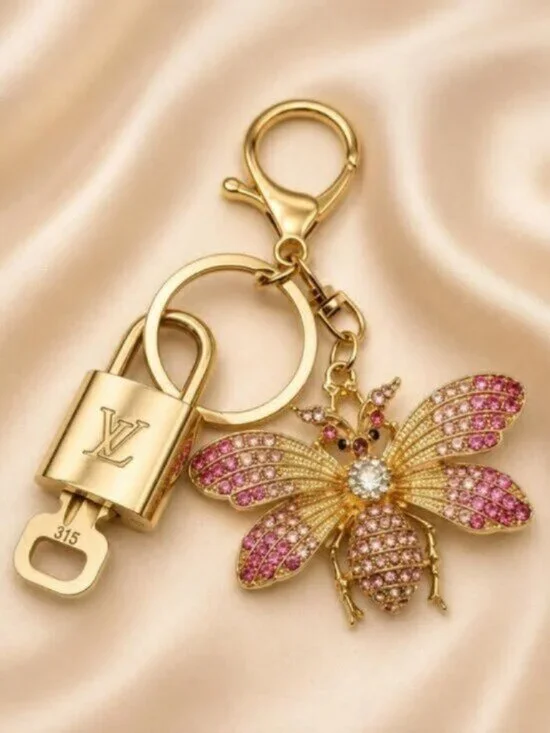 Louis Vuitton Gold Padlock 🔑 Authentic LV Unbranded Keychain Bag Charm