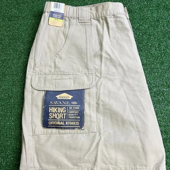 Savane Khaki Cargo Hiking Shorts British Khaki‎ Mens Size 44 S8SB0001 NWT