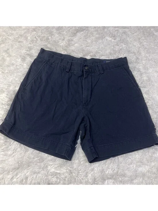 Polo Ralph Lauren Chino Shorts Mens 33 Navy Blue Classic Fit 6