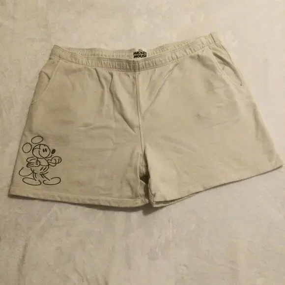 Disney Parks Mickey Mouse‎ Genuine Mousewear Sand Men's 2XL Sweat Shorts