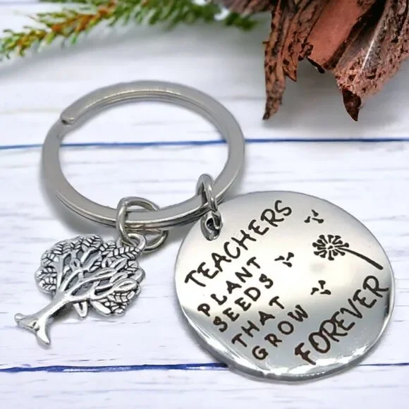 Teacher Keychain Keyring Gift Cute School Appreciation Key Chain