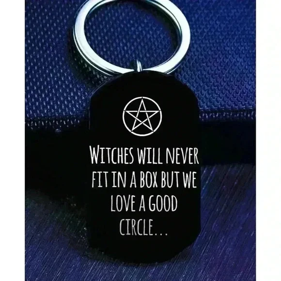 Witches Never Fit In A Box But We Love A GOOD Circle Hot Pendagram Keychain
