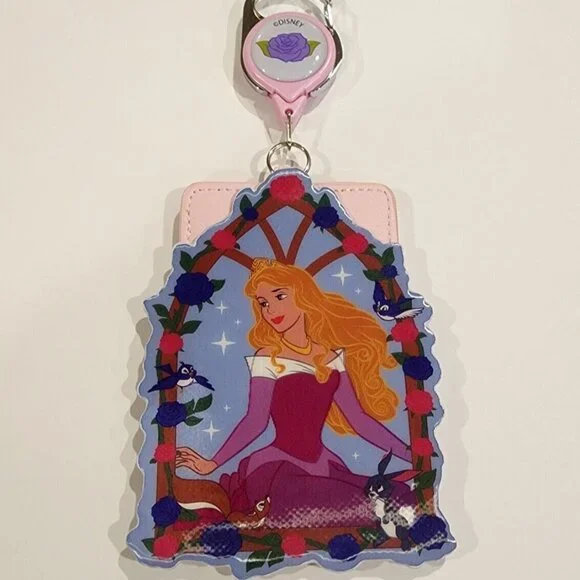 Loungefly Disney Sleeping Beauty Aurora Lenticular Color Dress Lanyard ID Holder