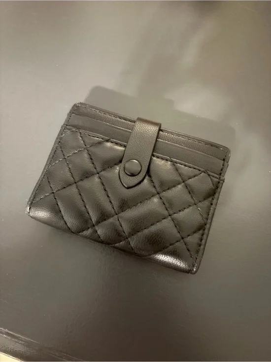 Kurt Geiger London Quilted Black Leather Card Holder
