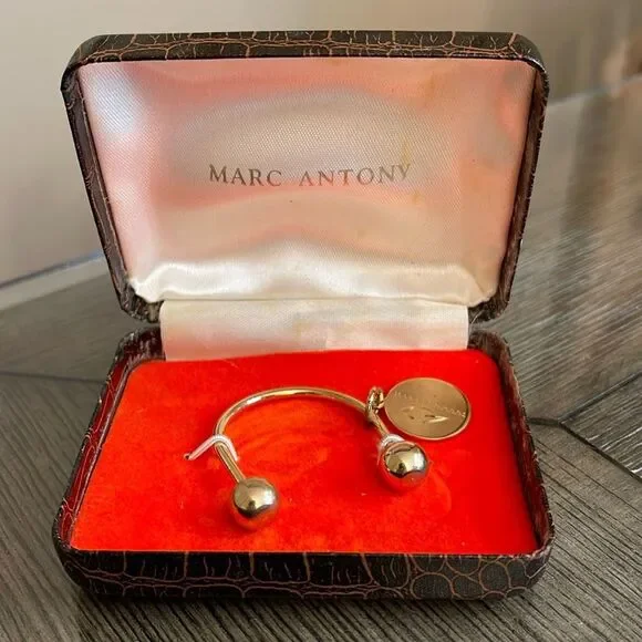 Vintage Boxed Gold-tone Marc Anthony Key Ring