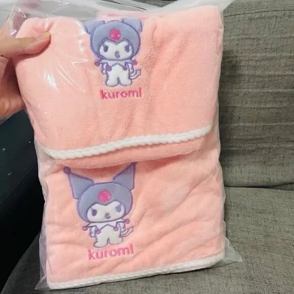 Sanrio Kuromi Soft Towel Set Towel and Hand Towel two piece set Hello Kitty
