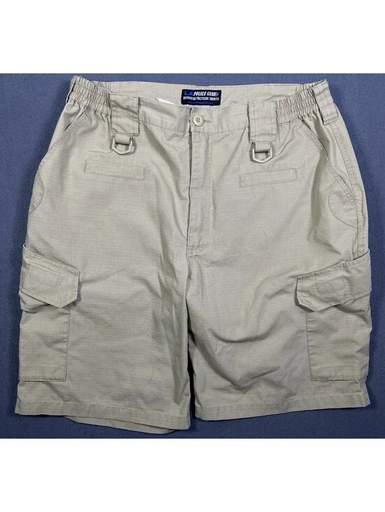 LA Police Gear Beige Khaki Size 36/11 Tactical Operator Men's Cargo Shorts EUC!
