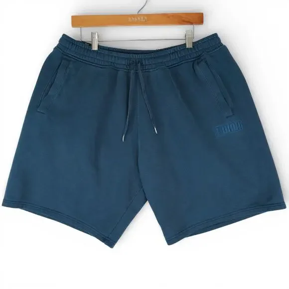 Puma Fleece Shorts Mens XL Blue Drawstring Athletic Athleisure Casual‎