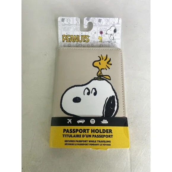 Peanuts Snoopy Woodstock Travelers Passport Holder Document Booklet Wallet