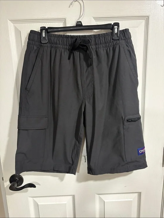 Champs Men's Dark Gray Cargo Shorts with Drawstring
