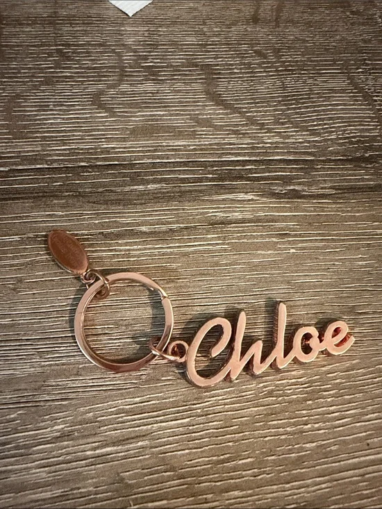 Rose Gold Chloe Script Keychain Great Smoky Mountains Some Rubbing