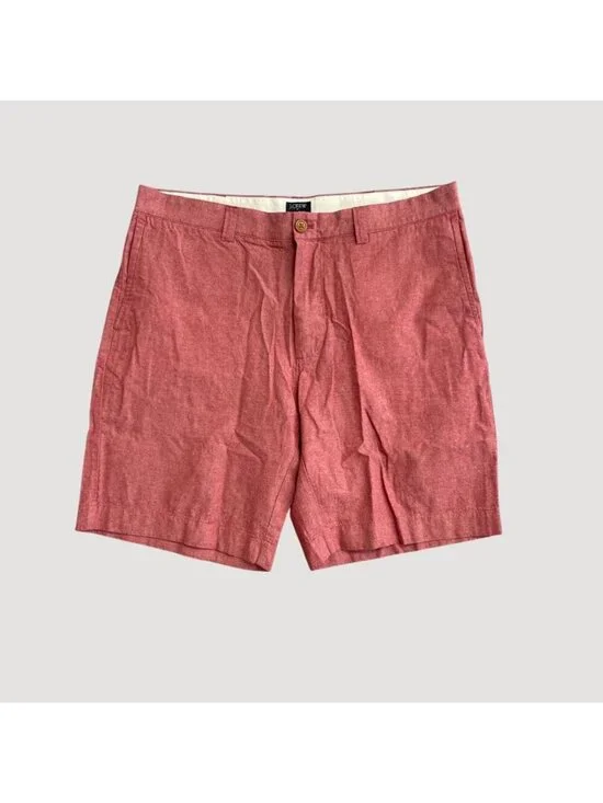 J. Crew Men's 36 Gramercy Red Cotton Shorts Casual Summer Wear P0271